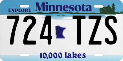 MN license plate 724TZS