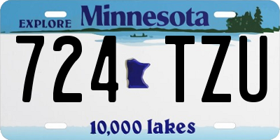 MN license plate 724TZU