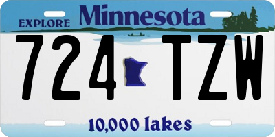 MN license plate 724TZW