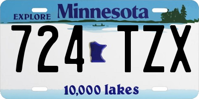 MN license plate 724TZX