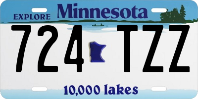 MN license plate 724TZZ