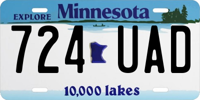 MN license plate 724UAD