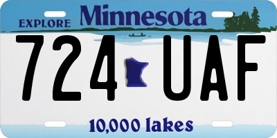 MN license plate 724UAF