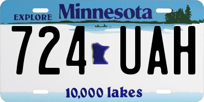 MN license plate 724UAH