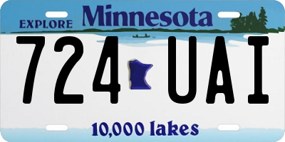 MN license plate 724UAI