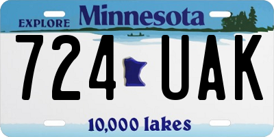 MN license plate 724UAK