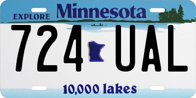 MN license plate 724UAL