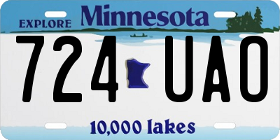 MN license plate 724UAO