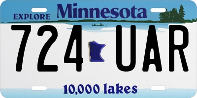 MN license plate 724UAR