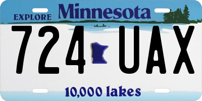 MN license plate 724UAX