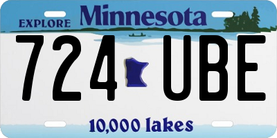 MN license plate 724UBE