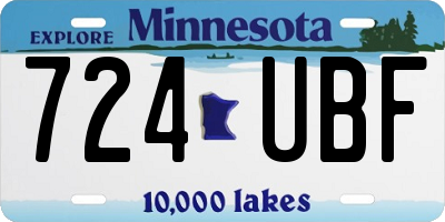 MN license plate 724UBF