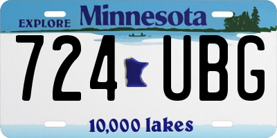 MN license plate 724UBG