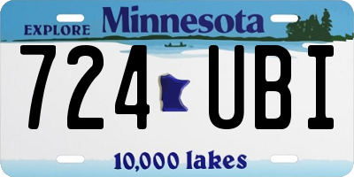 MN license plate 724UBI