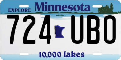 MN license plate 724UBO
