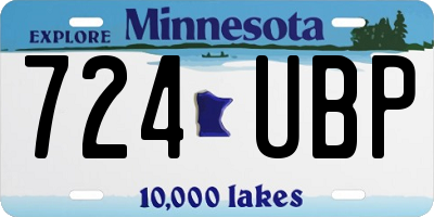 MN license plate 724UBP