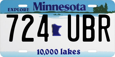 MN license plate 724UBR