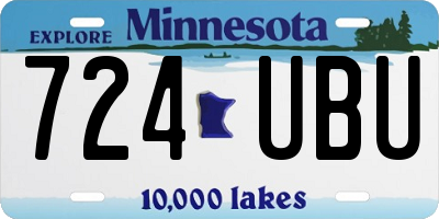 MN license plate 724UBU