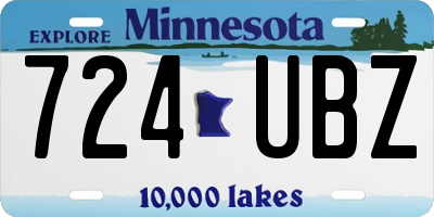 MN license plate 724UBZ