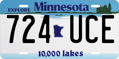 MN license plate 724UCE