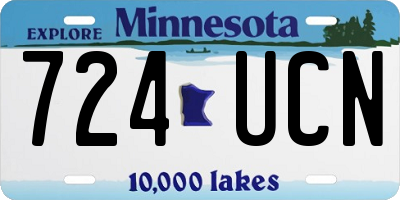 MN license plate 724UCN