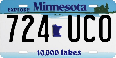 MN license plate 724UCO