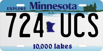 MN license plate 724UCS