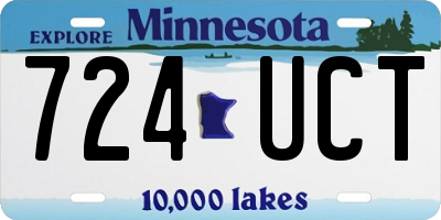 MN license plate 724UCT