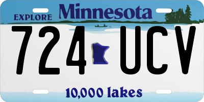 MN license plate 724UCV