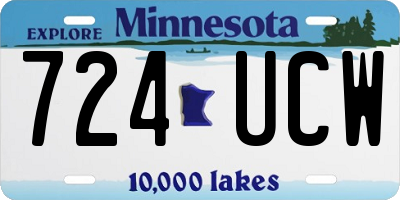 MN license plate 724UCW