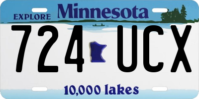 MN license plate 724UCX