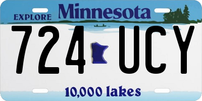 MN license plate 724UCY