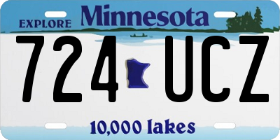 MN license plate 724UCZ