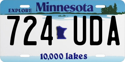 MN license plate 724UDA