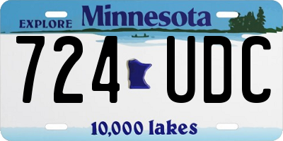 MN license plate 724UDC