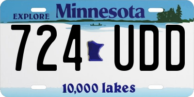 MN license plate 724UDD