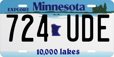 MN license plate 724UDE