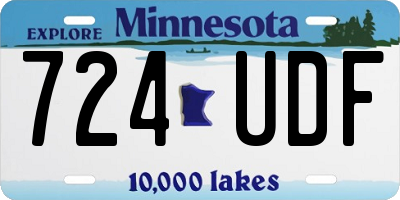 MN license plate 724UDF