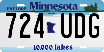 MN license plate 724UDG