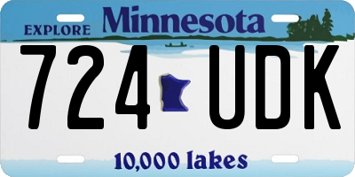 MN license plate 724UDK