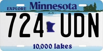 MN license plate 724UDN