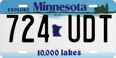 MN license plate 724UDT