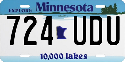 MN license plate 724UDU