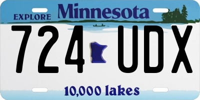 MN license plate 724UDX