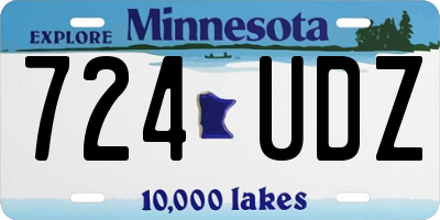 MN license plate 724UDZ