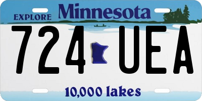 MN license plate 724UEA