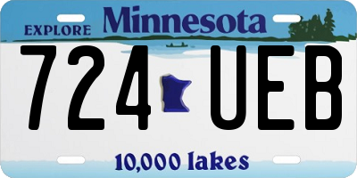 MN license plate 724UEB