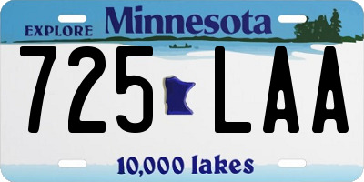 MN license plate 725LAA