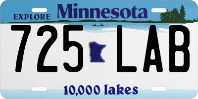 MN license plate 725LAB