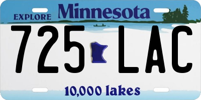 MN license plate 725LAC
